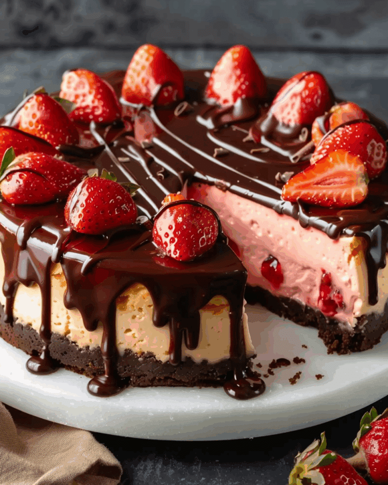 Chocolate Covered Strawberry Cheesecake